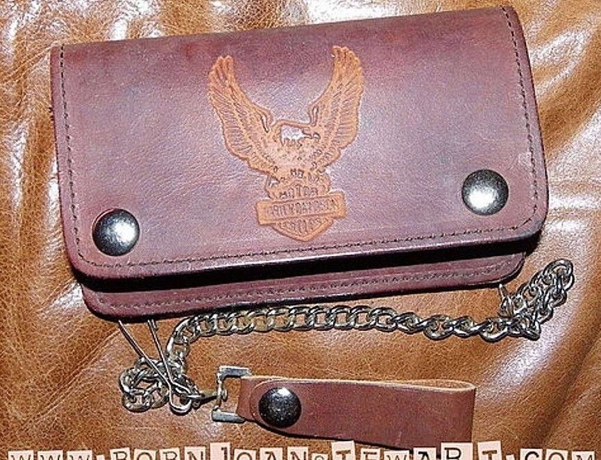 Harley Davidson trucker chained wallet billfold