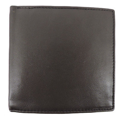 Men's RFID Leather Wallet High Quality Gift Box Black-Bi Fold+Left Up Flap+ID