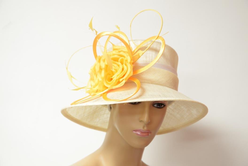 New High Quality  Hand made  Derby Sinamay hat, church hat