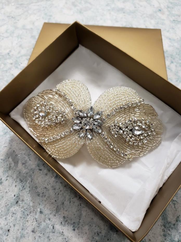 Lily Bella Vintage-Inspired Hair Fascinator Wedding, Sequins, Handbeaded