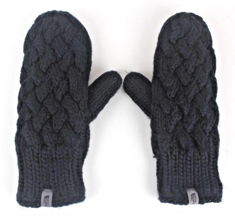 The North Face Womens Woven Fleece Lined Cable Knit Mittens