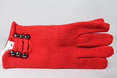 NEW Westport Deep Red Beautiful Button Gloves By Noelle NWT