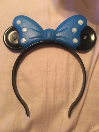 LED Light Up Polka Dot Minnie Mickey Mouse Bow party Headband Disney On Ice