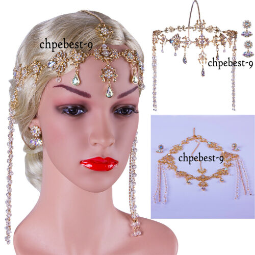 Wedding Bridal Headband Earring Party Accessories Sets Jewelry Crystal Headpiece