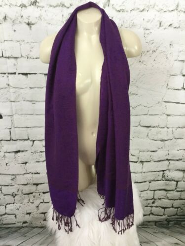 Purple Scarf Wrap Intricate Design Beautiful Soft Warm