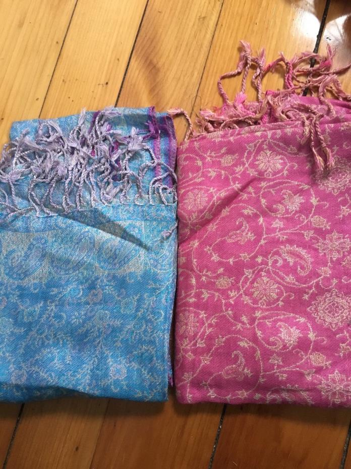 LADIES GIANT SHAWL/WRAPS SCARF lot of 2