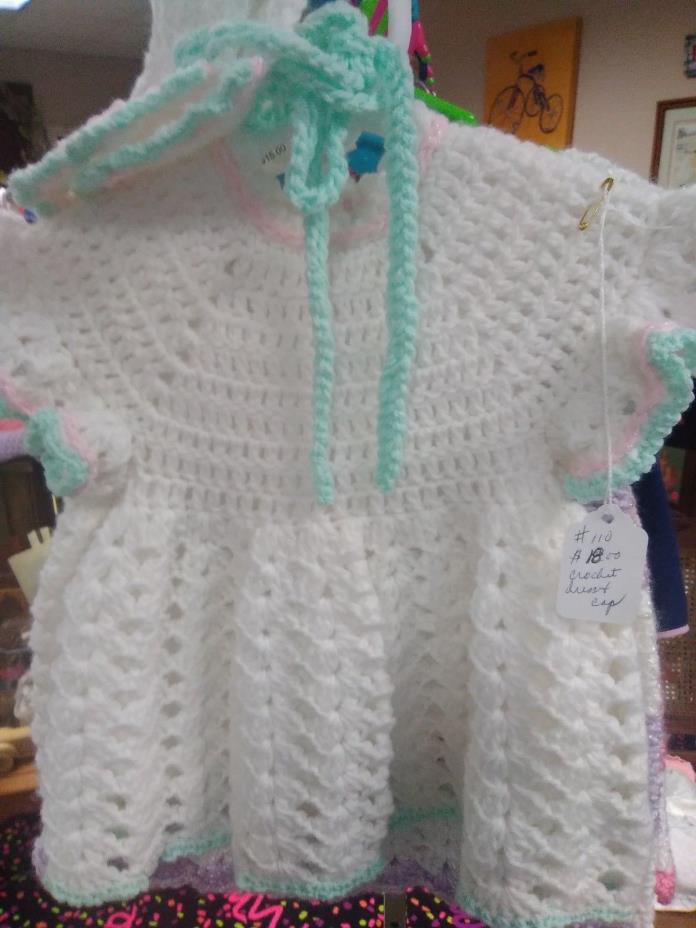 Handmade baby dress appropriately 0 - 6 - month size