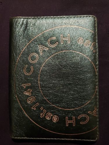 NWT Coach Teal Metallic Foil Passport Case/Holder/Wallet Very Nice ?
