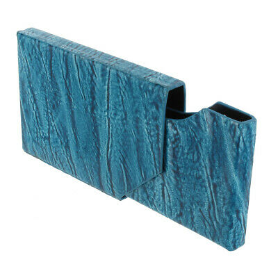 Business Card Case Holder Turquoise Blue Genuine Leather Made in USA