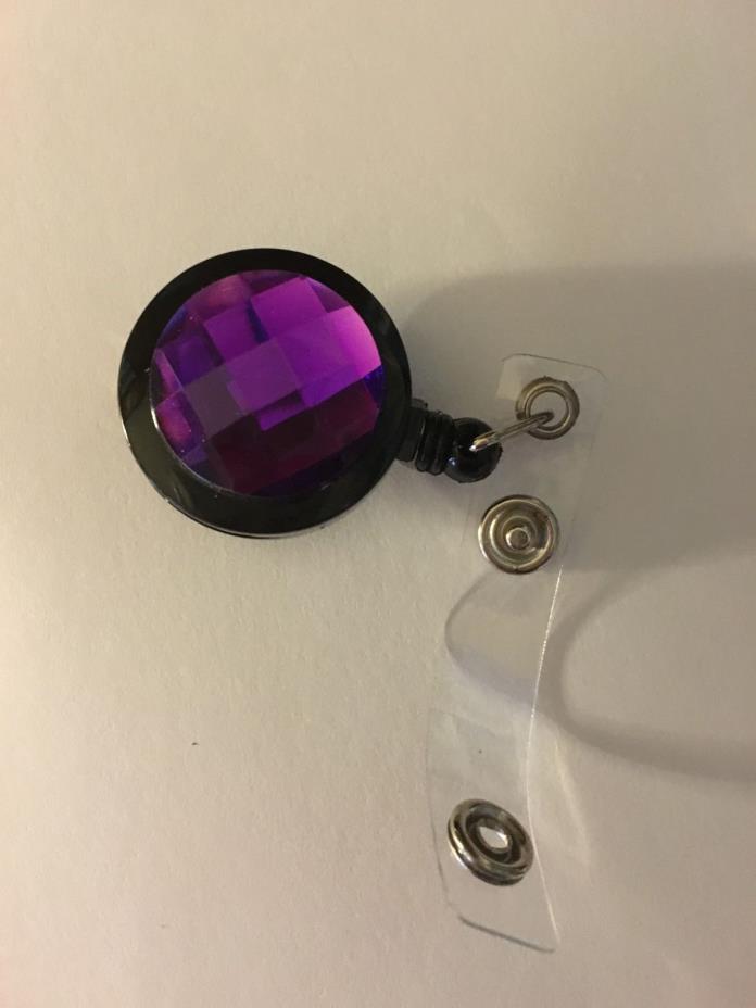Retractable Badge ID & Charm - Pretty Purple