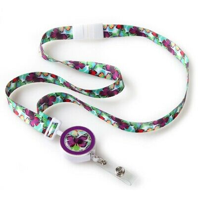 BooJee Beads Butterfly Ribbon Lanyard With Badge Reel  - Butterfly