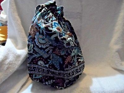 Vera Bradley ditty bag in retired Java Blue pattern