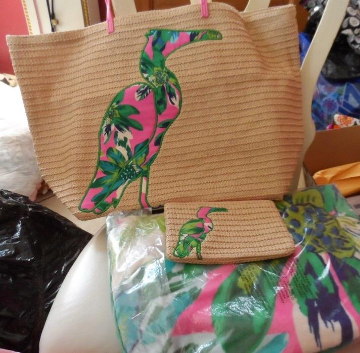 Vera Bradley tropical paradise beach set -  tote, cosmetic & beach towel