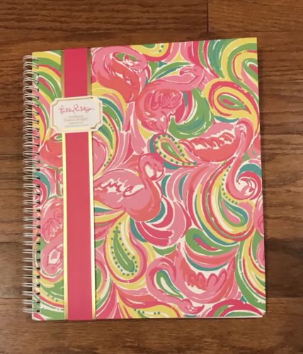 NWT Lilly Pulitzer Large Notebook All Nighter Pink 9x11