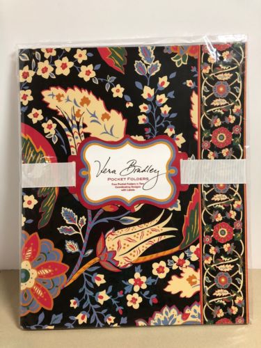 Vera Bradley Pocket Folders Set Pattern:  Versailles ! NWT! Sealed