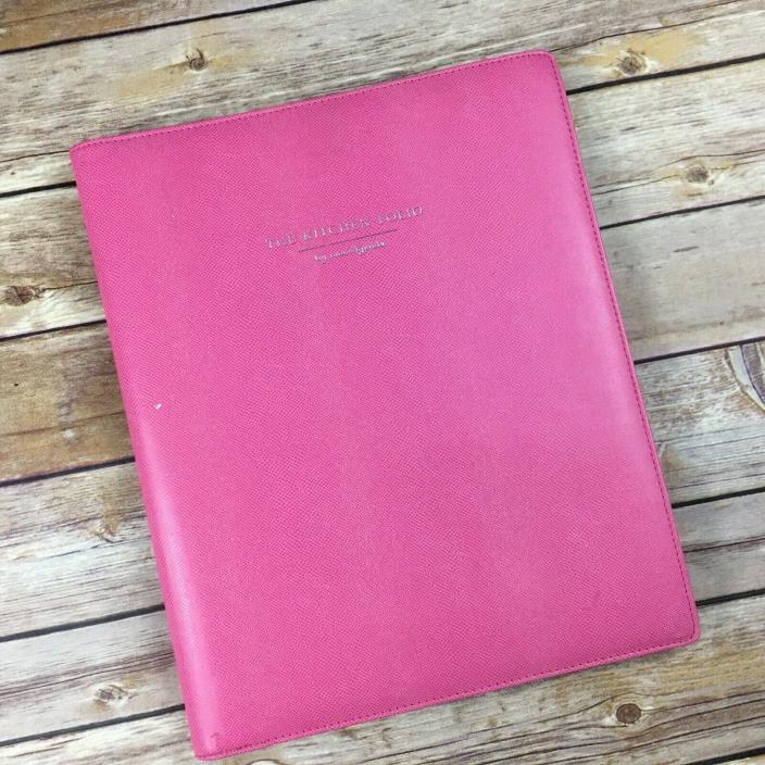 MomAgenda Kitchen Folio Pink Faux Leather Cover Clear  Inserts