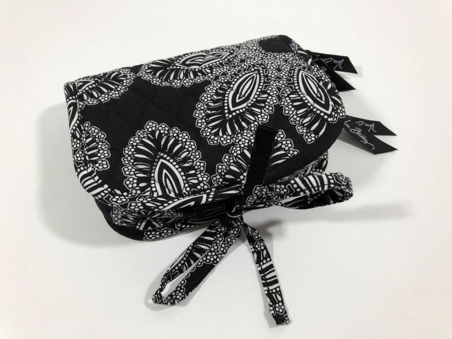 NWT Vera Bradley Soft Jewelry Case Blanco Bouquet travel organizer new blk white