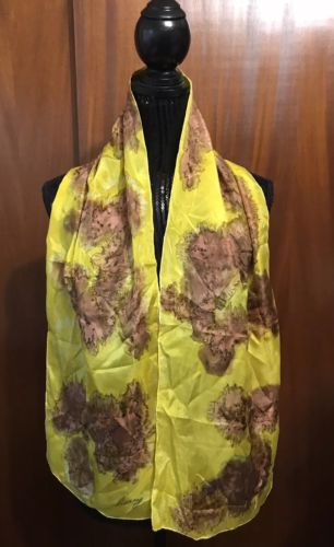 Gerry Yellow Rust Hand Dyed Silk Scarf