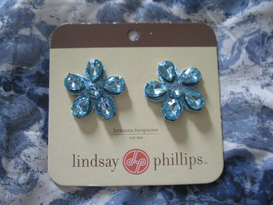 Lindsay Phillips Pair of Brianna Turquoise Snaps Rare & Cute!    NIP