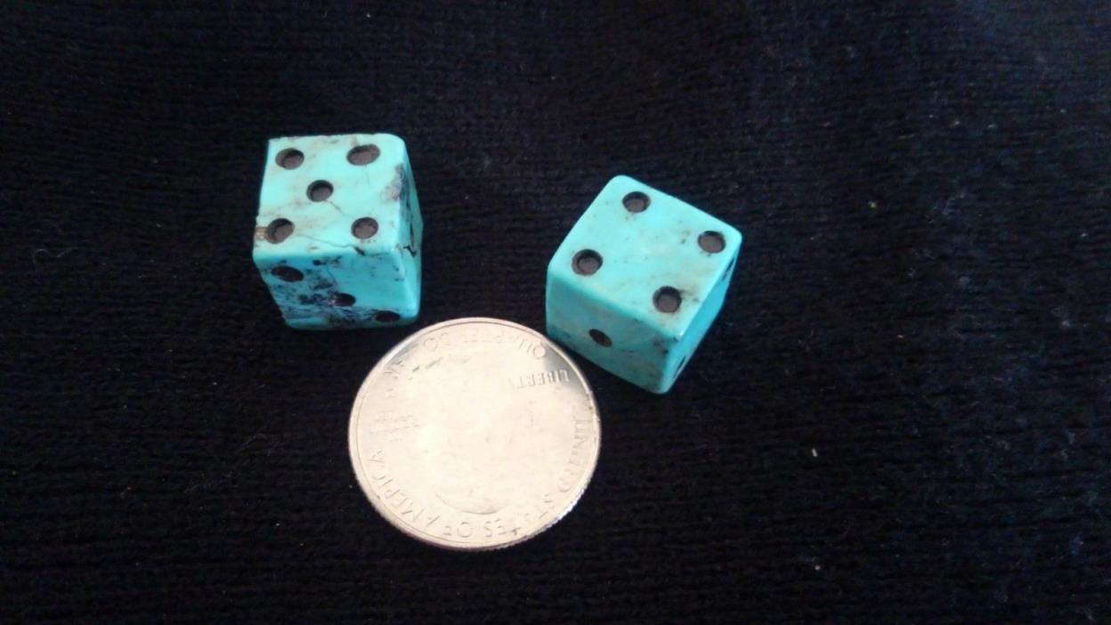 turquoise throwing dice pair