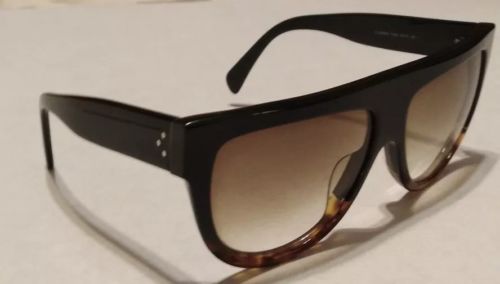 Celine CL41026/S Sunglasses Black Havana Tortoise Fade Frame Brown Gradient Lens