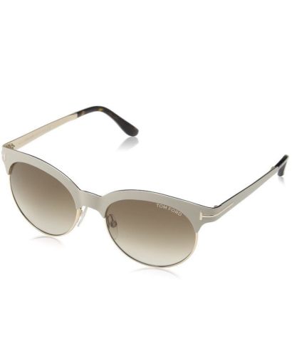 TOM FORD Angela TF438 28F Ivory White Gold Sunglasses 53-18-135 100% Authentic