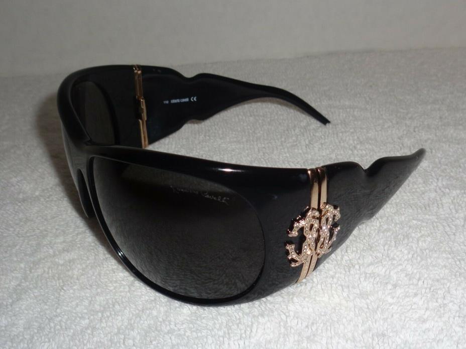 Women's Black Roberto Cavalli Full Shield/Wrap Sunglasses w/Hard shell Case