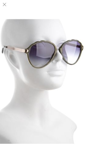 Victoria Beckham Gradient Oversize Army Green Sunglasses