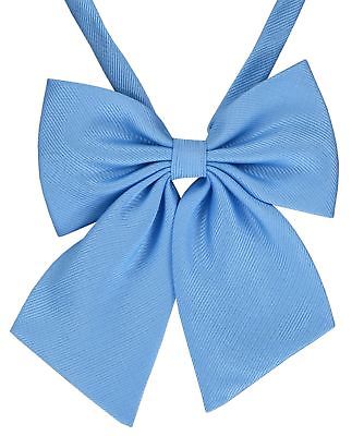 Womens Bow Ties, Solid Color Bow Ties - Various Colors Light Blue