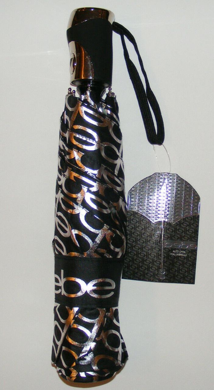 BEBE Umbrella Automatic Black & Silver BEBE Logo