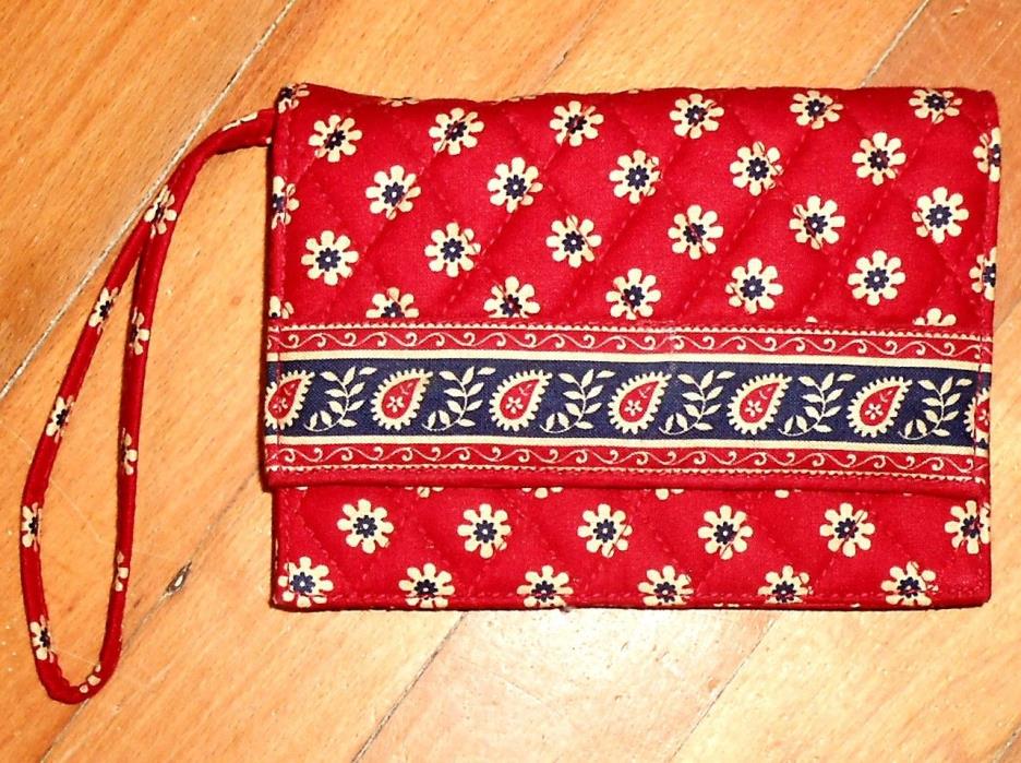 Vera Bradley AMERICAN RED Retired Foldover Wristlet WALLET Quilted ~ New/Unused