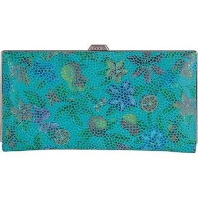 Lodis Fruitilicious Quinn Framed Wallet Twilight Blue Multi Leather $144 NWT