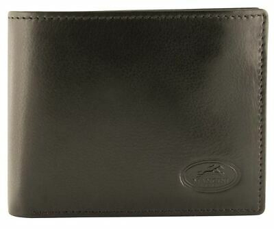 Mancini RFID Secure Men's Leather Wallet with Coin Pocket in Black