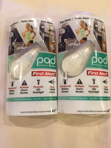 First Alert POD Personal Security Alarm PA100 Lot Of two