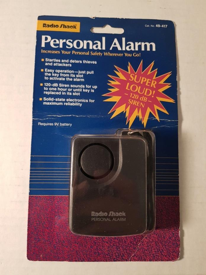 Radio Shack Personal Alarm pull tab SUPER LOUD protection portable security New