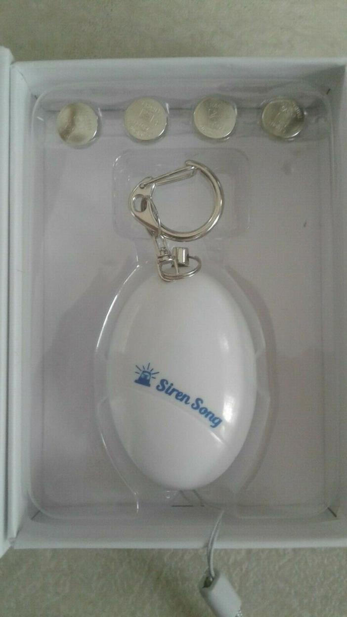 SIREN SONG  Personal Security Alarm Keychain White