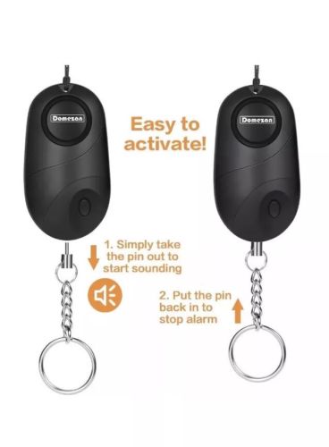 Personal Alarm, DOMEZAN 130dB Emergency Self Defense Security Alarm Keychain For