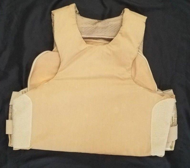 Safariland Concealable Body Armor  Chest SIZE 40 Coyote Tan Soft Inserts