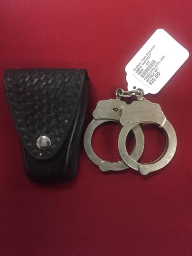 POLICE Handcuffs Metal Pro Heavy Duty Double Lock Durable Silver, NO KEY!