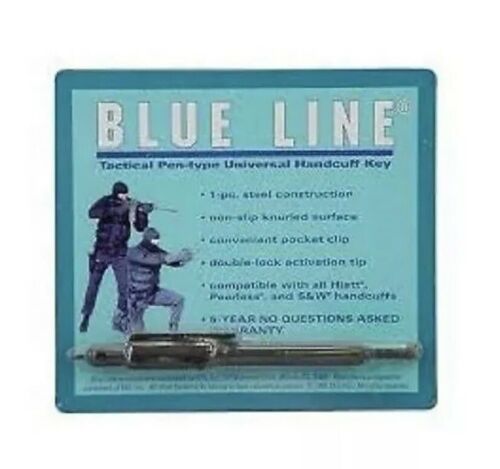 Blue Line Tactical Pen-Type Universal Handcuff Key Non-Slip Steel Construction