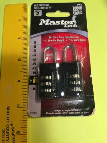 Masterlock General Security™ 2 Combination Padlocks Model # 646T