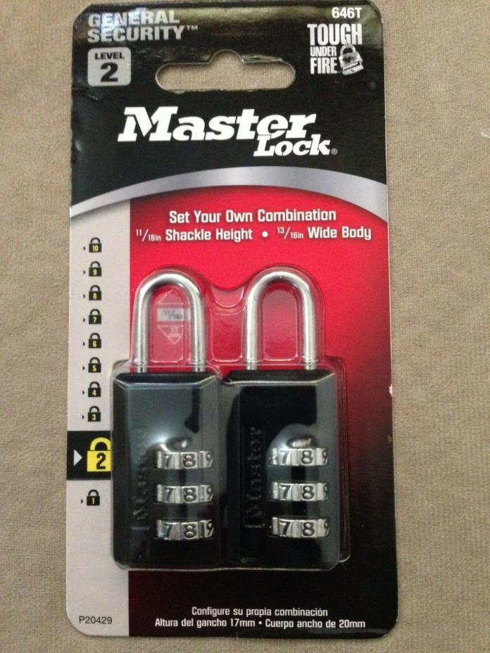 Masterlock General Security™ 2 Combination Padlocks Model # 646T
