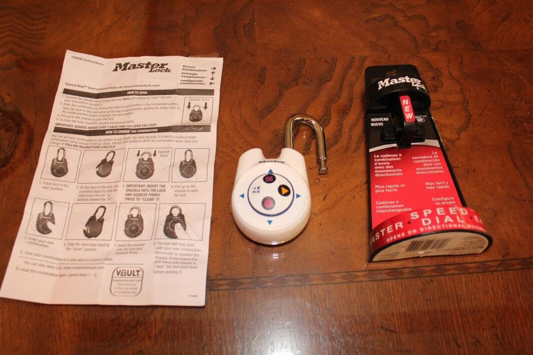 Master Lock with Speed Dial Combination Lock NOS