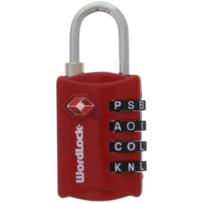 Wordlock 4-dial Luggage Lock (red)