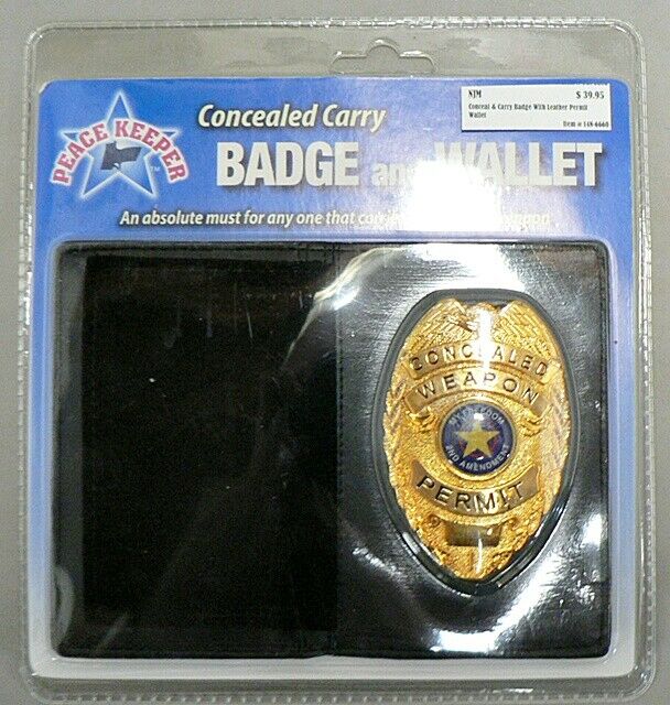 CONCEALED CARRY BADGE & WALLET MINT IN PACKAGE