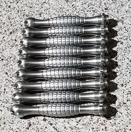 Kubotan - Stainless Steel, Grenade Grip, Ball End, Satin Grip Finish