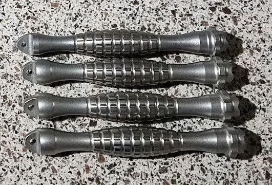 Kubotan - Stainless Steel, Grenade Grip, Wedge End, Satin End Finish