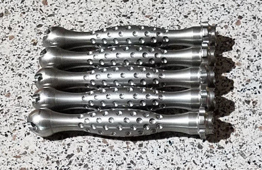 Kubotan - Stainless Steel, Dimple Grip, Ball End, Machined Finish