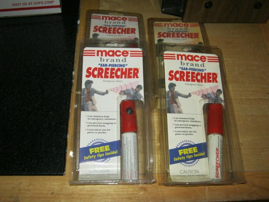 4 mace screetcher personal sonic high pitched self defense new sealed alarm