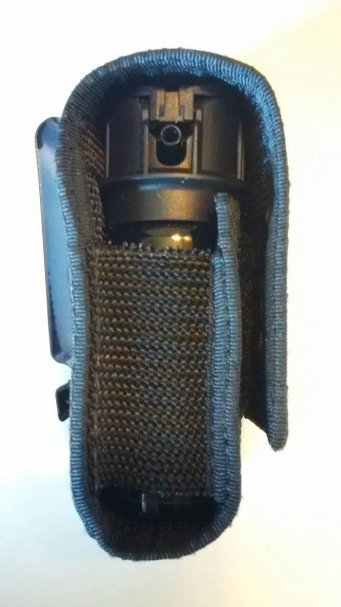 Pepper Spray Holster, Black Nylon - (1.5 - 2 oz.) Fox Labs, Sabre, Freeze +P
